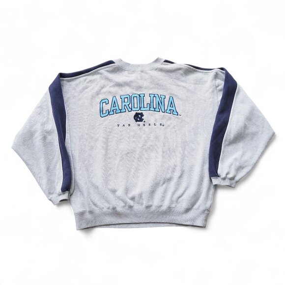 Cadre Athletic VTG 90s Carolina Tar Heels Pullover Sweatshirt Men's L Grey - Picture 1 of 8